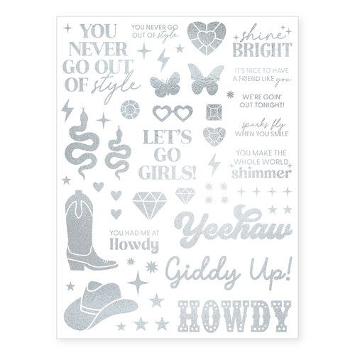Scrapbook.com - Disco Ball and Shimmer Rub-Ons - Silver - 4 Sheets 4 Scrapbook.com - Disco Ball and Shimmer Rub-Ons - Silver - 4 Sheets