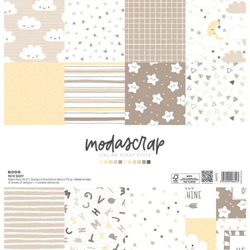 ModaScrap - 12 x 12 Paper Pack - New Baby