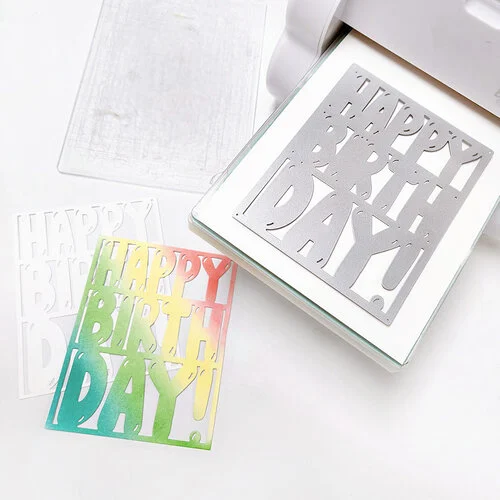 Catherine Pooler Designs - Big Splash Collection - Dies - Cover Plate - Balloon Letter Birthday