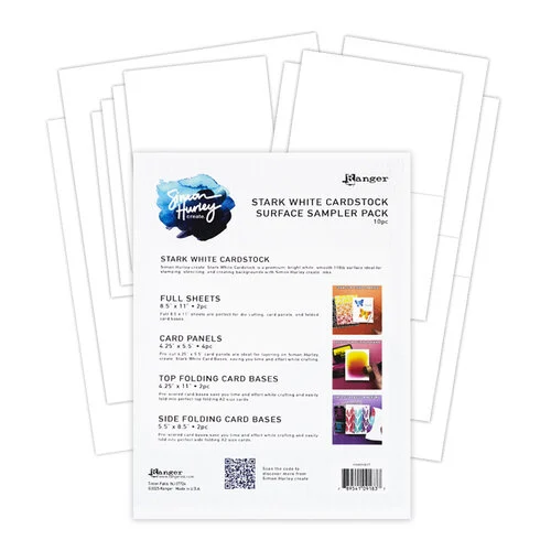 Ranger Ink - Simon Hurley - Cardstock - Stark White - Sampler Pack