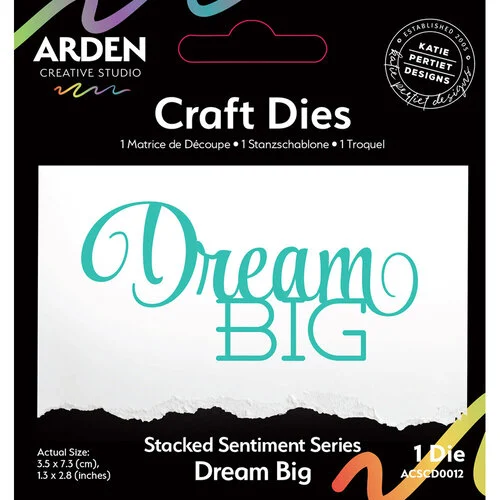 Arden Creative Studio - Sentiment Series Collection - Dies - Stacked Dream Big