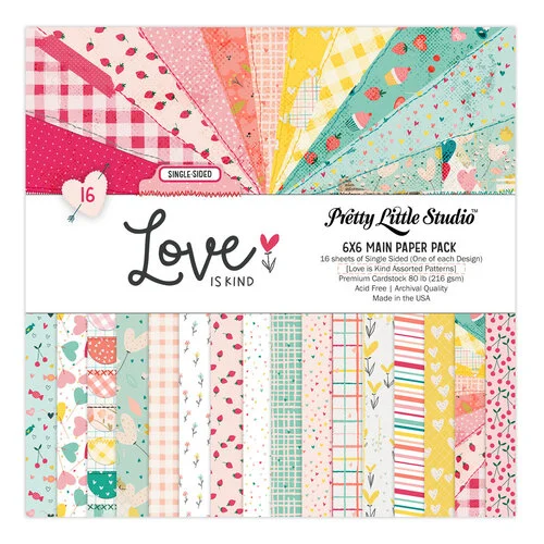 Pretty Little Studio - Love Is Kind Collection - Paper Pack - 6 x 6 Single Sided - Main