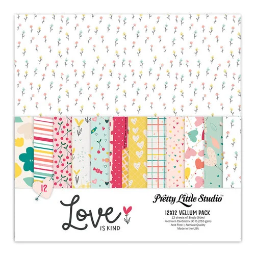 Pretty Little Studio - Love Is Kind Collection - Vellum Pack - 12 x 12