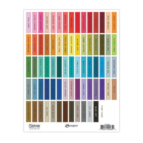 Ranger Ink - Tim Holtz - Distress Ink Pad Label Sheets - Black