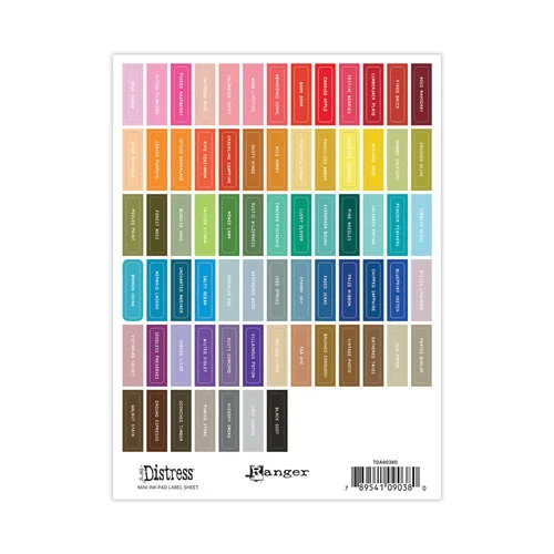 Ranger Ink - Tim Holtz - Distress Ink Pad Label Sheets - Mini - White 2 Ranger Ink - Tim Holtz - Distress Ink Pad Label Sheets - Mini - White