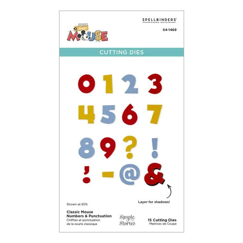 Spellbinders - Say Cheese Classic Mouse Collection - Etched Dies - Classic Mouse Numbers and Punctuation 3 Spellbinders - Say Cheese Classic Mouse Collection - Etched Dies - Classic Mouse Numbers and Punctuation