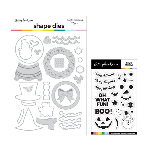 Scrapbook.com - Decorative Die and Photopolymer Stamp Set - Bright Holidays 2 Scrapbook.com - Decorative Die and Photopolymer Stamp Set - Bright Holidays