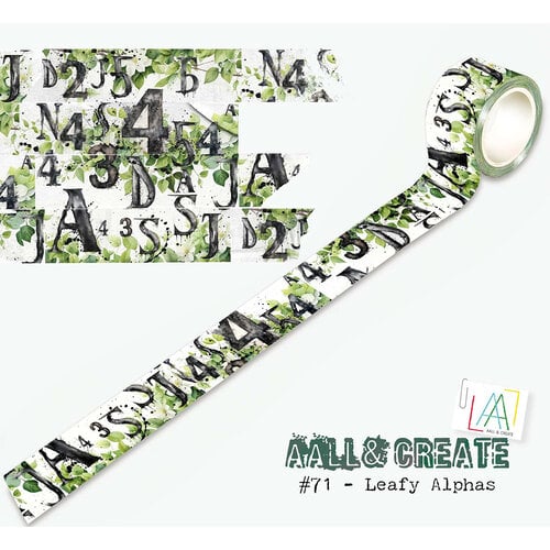 AALL and Create - Layer-It-Up Collection - Washi Tape - Leafy Alphas