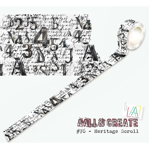 AALL and Create - Layer-It-Up Collection - Washi Tape - Heritage Scroll 1 AALL and Create - Layer-It-Up Collection - Washi Tape - Heritage Scroll