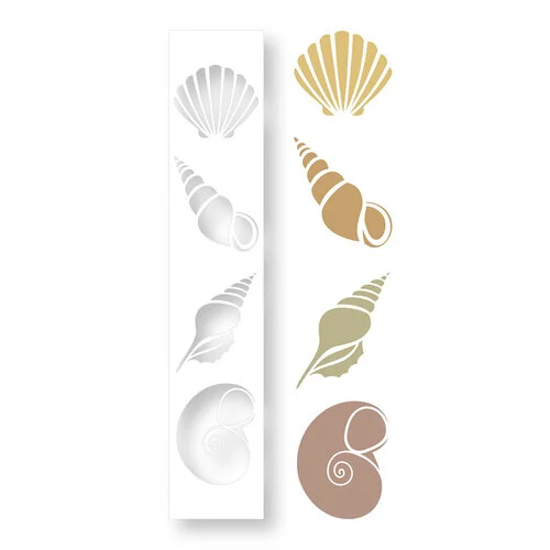 Brutus Monroe - Mermaid's Tale Collection - Stencils - Sea Shells 1 Brutus Monroe - Mermaid's Tale Collection - Stencils - Sea Shells