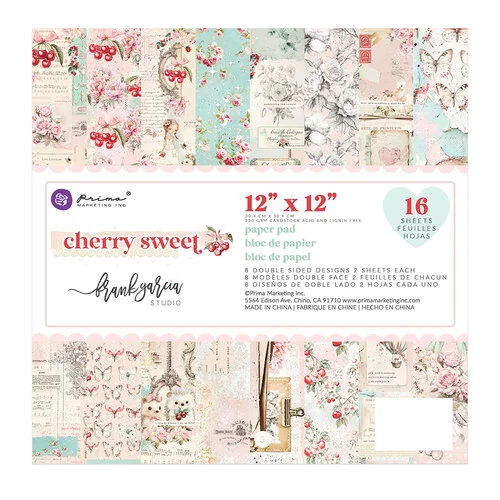 Prima - Cherry Sweet Collection - 12 x 12 Paper Pad 1 Prima - Cherry Sweet Collection - 12 x 12 Paper Pad