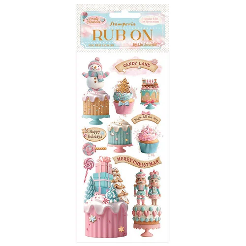 Stamperia - Candy Christmas Collection - Rub-On Transfers - Cakes