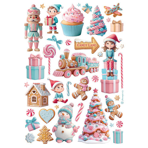 Stamperia - Candy Christmas Collection - A4 Rice Paper - 6 Pack