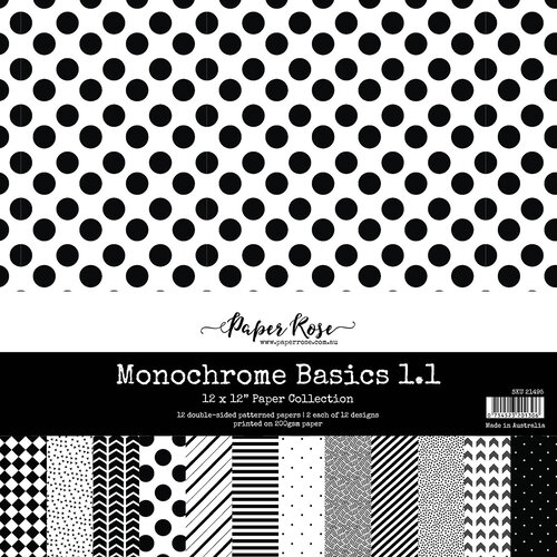 Paper Rose - 12 x 12 Collection Pack - Monochrome Basics