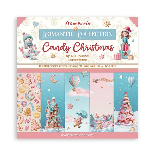 Stamperia - Candy Christmas Collection - 12 x 12 Paper Pad
