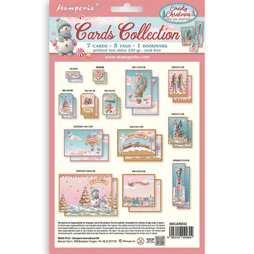Stamperia - Candy Christmas Collection - Cards Collection 2 Stamperia - Candy Christmas Collection - Cards Collection