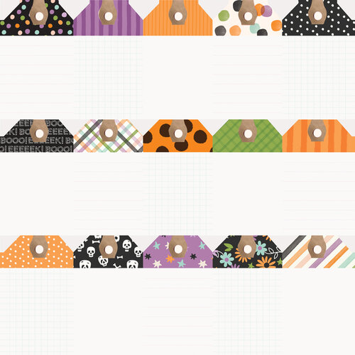 Simple Stories - Spooky Things Collection - 12 x 12 Double Sided Paper - Tag Elements 3 Simple Stories - Spooky Things Collection - 12 x 12 Double Sided Paper - Tag Elements