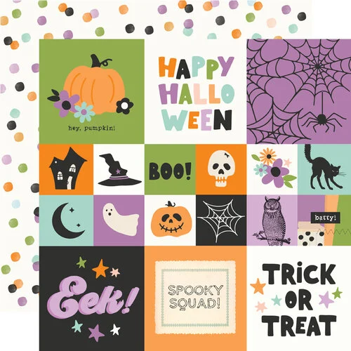 Simple Stories - Spooky Things Collection - 12 x 12 Double Sided Paper - 2 x 2 And 4 x 4 Elements 1 Simple Stories - Spooky Things Collection - 12 x 12 Double Sided Paper - 2 x 2 And 4 x 4 Elements