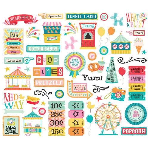Simple Stories - Fun Times Collection - Ephemera - Bits And Pieces 2 Simple Stories - Fun Times Collection - Ephemera - Bits And Pieces