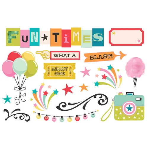 Simple Stories - Fun Times Collection - Simple Pages - Page Pieces