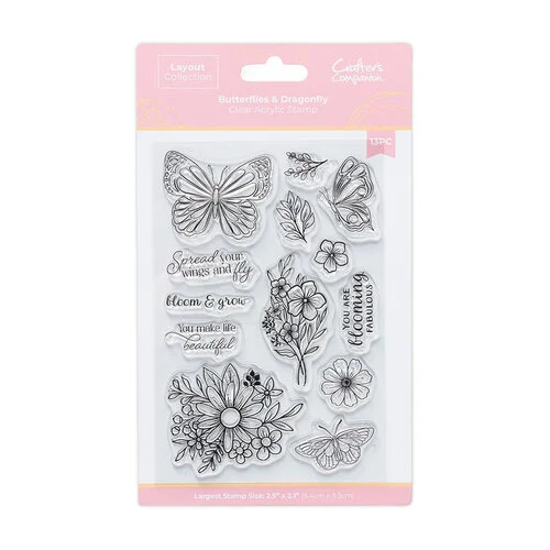 Crafter's Companion - Butterflies and Dragonfly Stamp 1 Crafter's Companion - Butterflies and Dragonfly Stamp