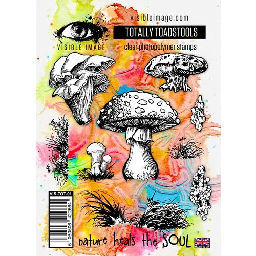 Visible Image - Clear Photopolymer Stamps - Totally Toadstools 1 Visible Image - Clear Photopolymer Stamps - Totally Toadstools