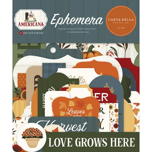 Carta Bella Paper - Americana Collection - Ephemera