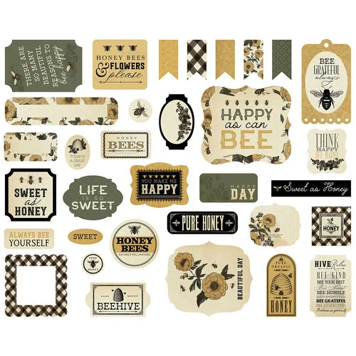 Carta Bella Paper - Honey Bee Collection - Ephemera 3 Carta Bella Paper - Honey Bee Collection - Ephemera