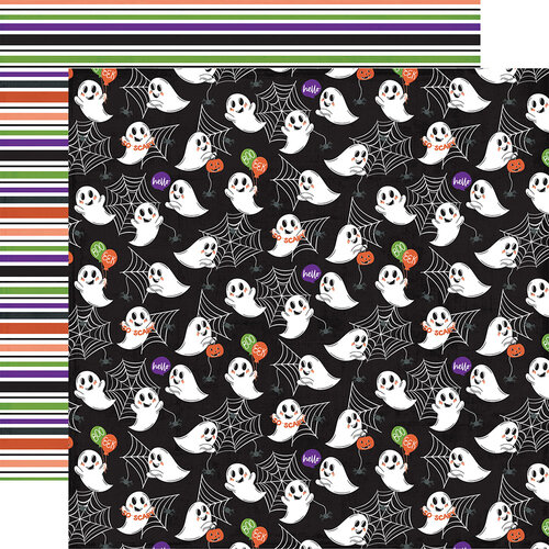 Echo Park - Ghosts And Goblins Collection - 12 x 12 Double Sided Paper - Boo Eek Ghost