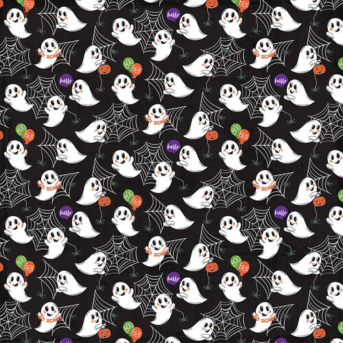 Echo Park - Ghosts And Goblins Collection - 12 x 12 Double Sided Paper - Boo Eek Ghost