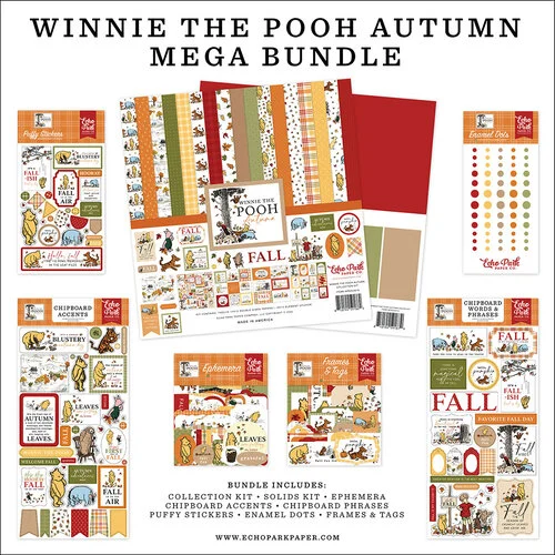 Echo Park - Winnie The Pooh Autumn Collection - 12 x 12 Mega Bundle 1 Echo Park - Winnie The Pooh Autumn Collection - 12 x 12 Mega Bundle