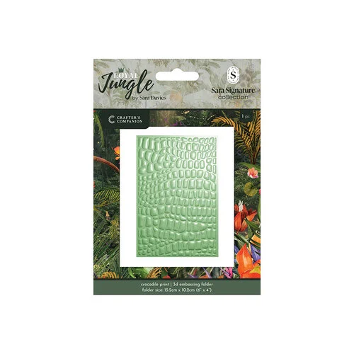 Crafter's Companion - Royal Jungle Collection - 3D Embossing Folder - Crocodile 1 Crafter's Companion - Royal Jungle Collection - 3D Embossing Folder - Crocodile
