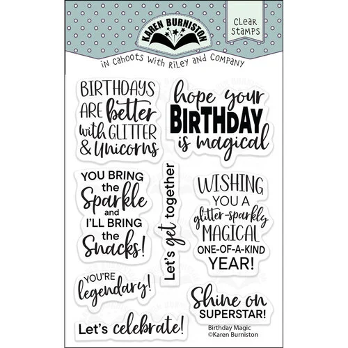 Karen Burniston - Clear Photopolymer Stamps - Birthday Magic