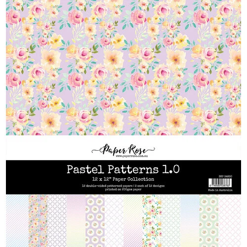 Paper Rose - Pastel Patterns 1.0 Collection - 12 x 12 Paper Pack 1 Paper Rose - Pastel Patterns 1.0 Collection - 12 x 12 Paper Pack