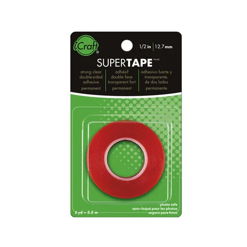 Therm O Web - Super Tape - Double Sided Tape Roll - 1/2 Inch x 6 yards