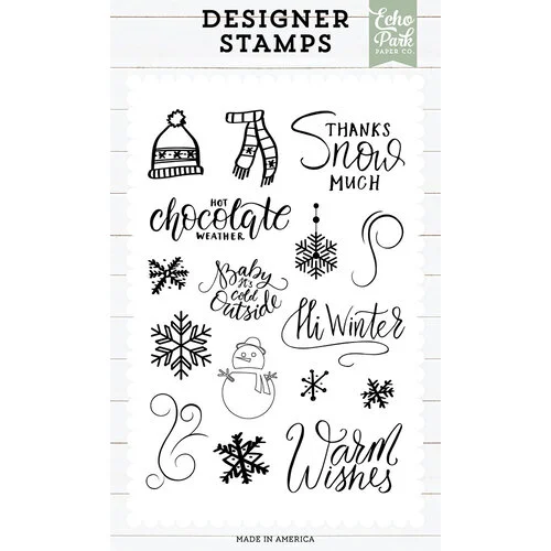 Echo Park - Clear Photopolymer Stamps - Snow Much Snowflakes