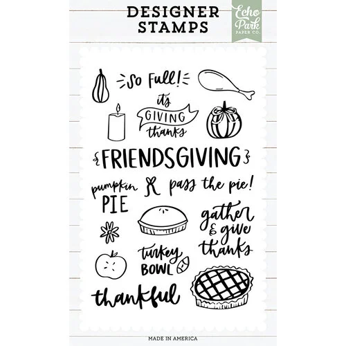 Echo Park - Clear Photopolymer Stamps - Friendsgiving