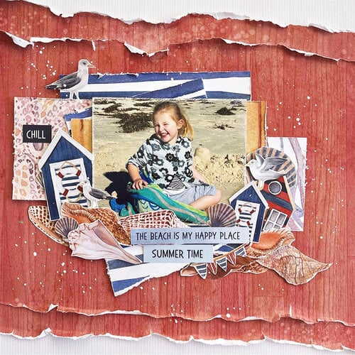 Paper Rose - 12 x 12 Collection Pack - Beach Huts
