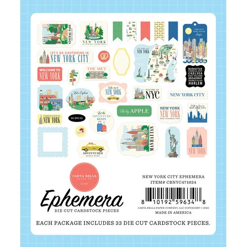 Carta Bella Paper - New York City Collection - Ephemera