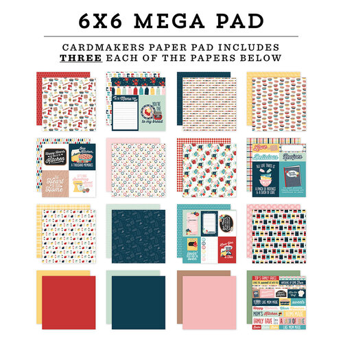 Echo Park - Mom's Kitchen Collection - 6 x 6 Mega Paper Pad 2 Echo Park - Mom's Kitchen Collection - 6 x 6 Mega Paper Pad