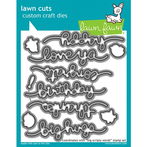 Lawn Fawn - Lawn Cuts - Dies - Big Scripty Words