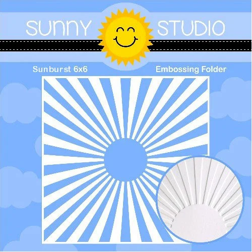 Sunny Studio Stamps - Embossing Folder - Sunburst