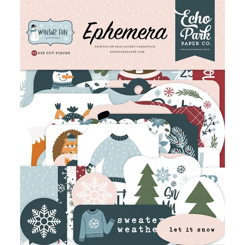Echo Park - Winter Fun Collection - Ephemera
