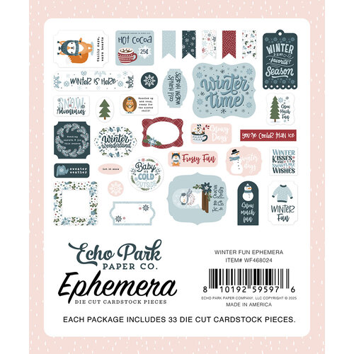 Echo Park - Winter Fun Collection - Ephemera