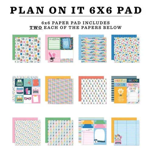 Echo Park - Plan On It Collection - 6 x 6 Paper Pad 4 Echo Park - Plan On It Collection - 6 x 6 Paper Pad