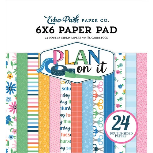 Echo Park - Plan On It Collection - 6 x 6 Paper Pad 9 Echo Park - Plan On It Collection - 6 x 6 Paper Pad