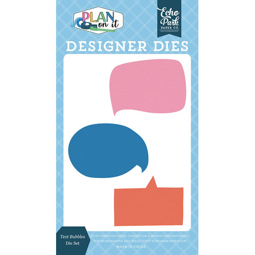 Echo Park - Plan On It Collection - Designer Dies - Text Bubbles 1 Echo Park - Plan On It Collection - Designer Dies - Text Bubbles