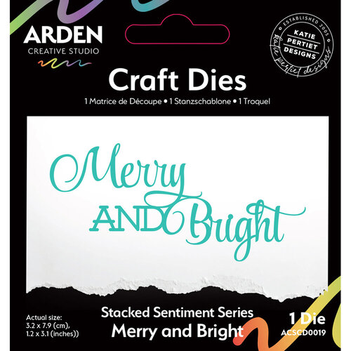 Arden Creative Studio - Sentiment Series Collection - Dies - Stacked Merry and Bright