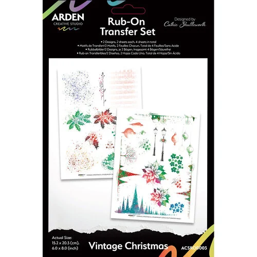 Arden Creative Studio - Vintage Christmas Collection - Rub-On Transfer Set