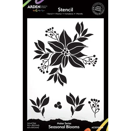Arden Creative Studio - Maker Series Collection - Stencil - Seasonal Blooms